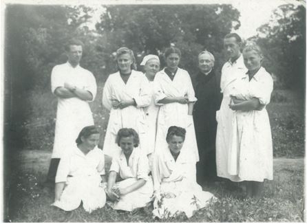 Harcerki podczas szkolenia w szpitalu powiatowym, Biała Podlaska