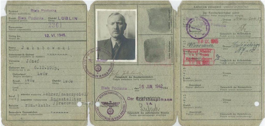 Kenkarta Józefa Jakubowskiego, drugiego Komendanta Roju "Czwórka", Biała Podlaska